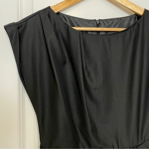 Business Casual Black Drape Dress Size S - Picture 4 of 14